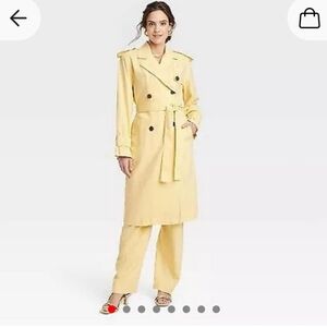 Classic Trench Coat - A New Day Yellow Size L